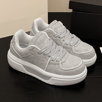 Langzu unisex tenisice s debelim potplatom, cvjetni ručno crtani uzorak, novi stil, casual sportske tenisice