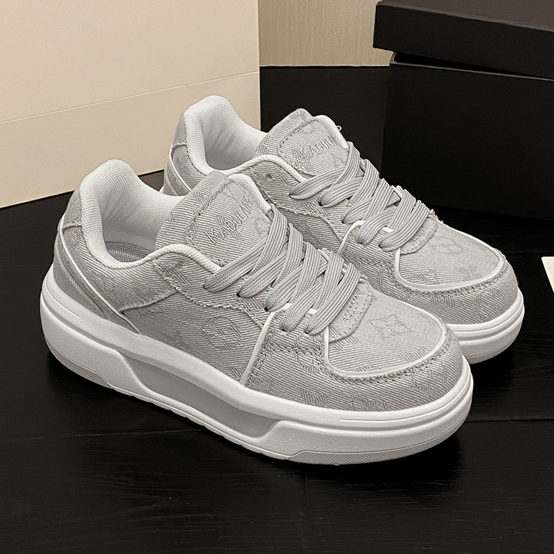 Langzu unisex tenisice s debelim potplatom, cvjetni ručno crtani uzorak, novi stil, casual sportske tenisice