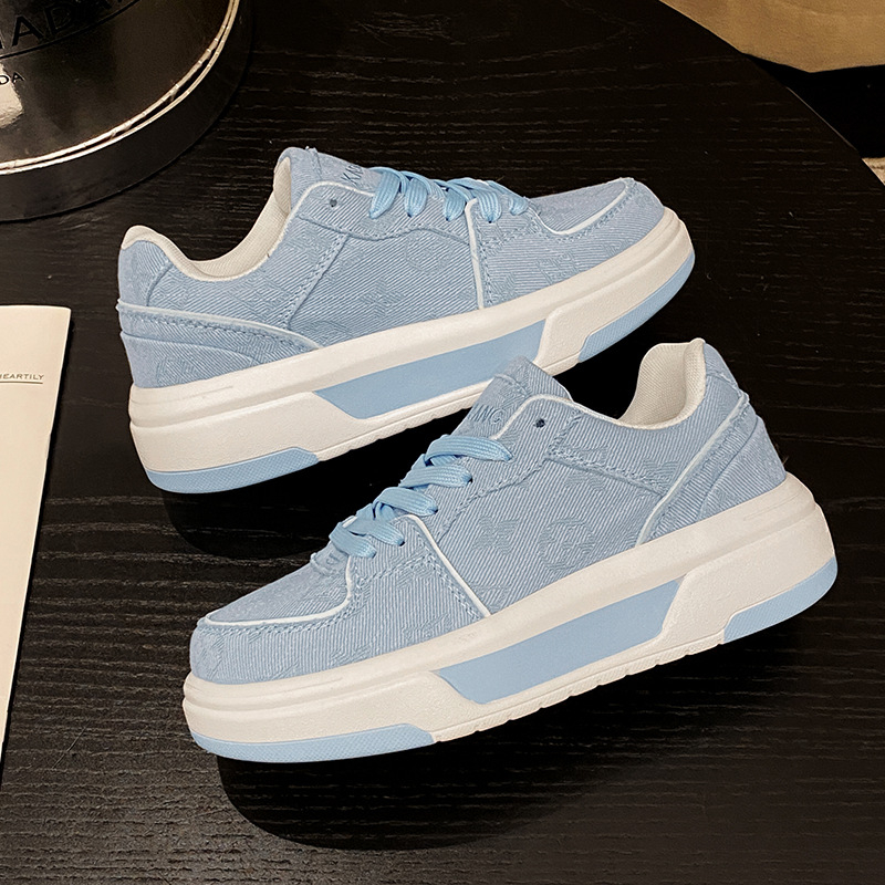 Langzu unisex tenisice s debelim potplatom, cvjetni ručno crtani uzorak, novi stil, casual sportske tenisice
