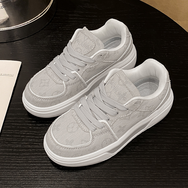 Langzu unisex tenisice s debelim potplatom, cvjetni ručno crtani uzorak, novi stil, casual sportske tenisice