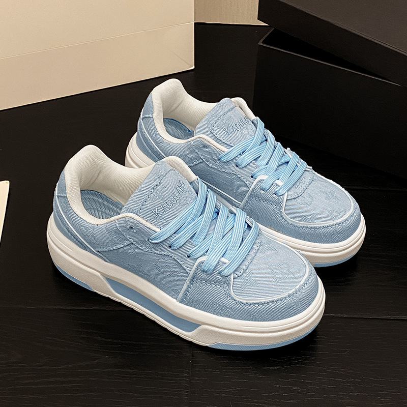 Langzu unisex tenisice s debelim potplatom, cvjetni ručno crtani uzorak, novi stil, casual sportske tenisice