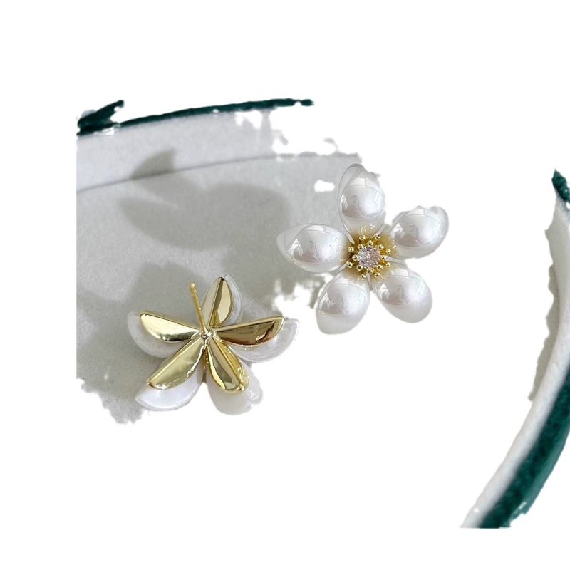 Naušnice za žene s cvjetnim i lišćem dizajnom, elegantan vrhunski nakit, japansko-korejski stil, nježan dizajn