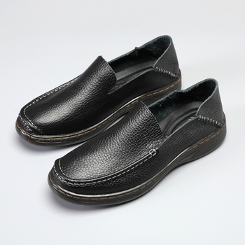 Muške slip-on cipele od goveđe kože, prozračne ljetne kožne cipele bez vezica, za vožnju, mekana potplata
