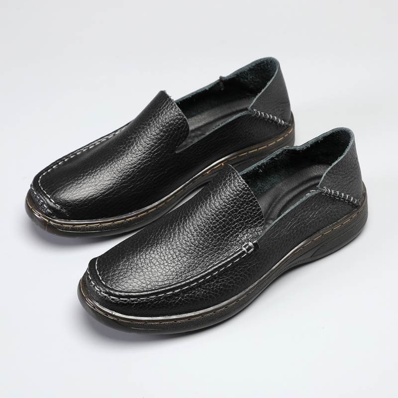 Muške slip-on cipele od goveđe kože, prozračne ljetne kožne cipele bez vezica, za vožnju, mekana potplata