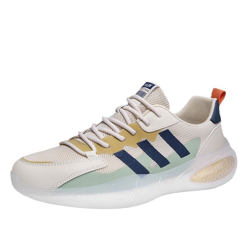 Muške proljetne mrežaste Flyknit tenisice za outdoor trčanje, mekana popcorn potplata, casual sportski stil