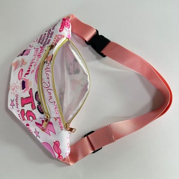 Τσαντάκι μέσης με ψηφιακή εκτύπωση και μοτίβο με χαρακτήρες, ρυθμιζόμενος ιμάντας, δυνατότητα εκτύπωσης λογότυπου