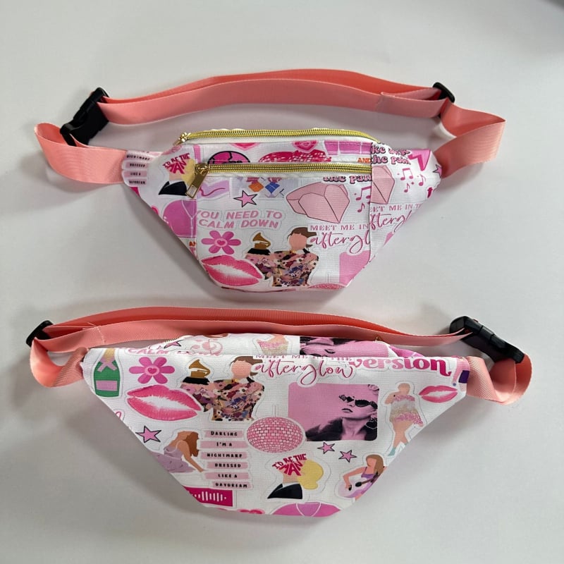 Τσαντάκι μέσης με ψηφιακή εκτύπωση και μοτίβο με χαρακτήρες, ρυθμιζόμενος ιμάντας, δυνατότητα εκτύπωσης λογότυπου