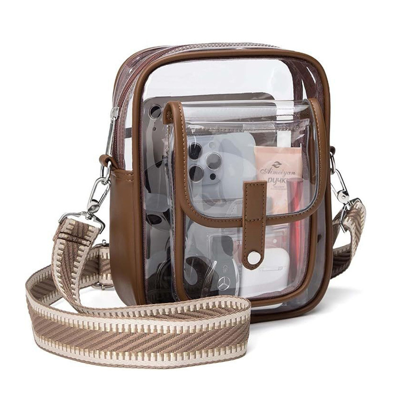 Prozirna PVC torba preko prsa, velikog kapaciteta, sportska i svakodnevna crossbody torba, unisex