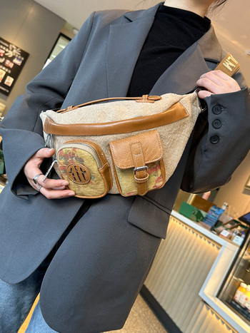 Platnena torba za žene na struk i prsa, svakodnevna crossbody torba, jesen-zima moda 2025