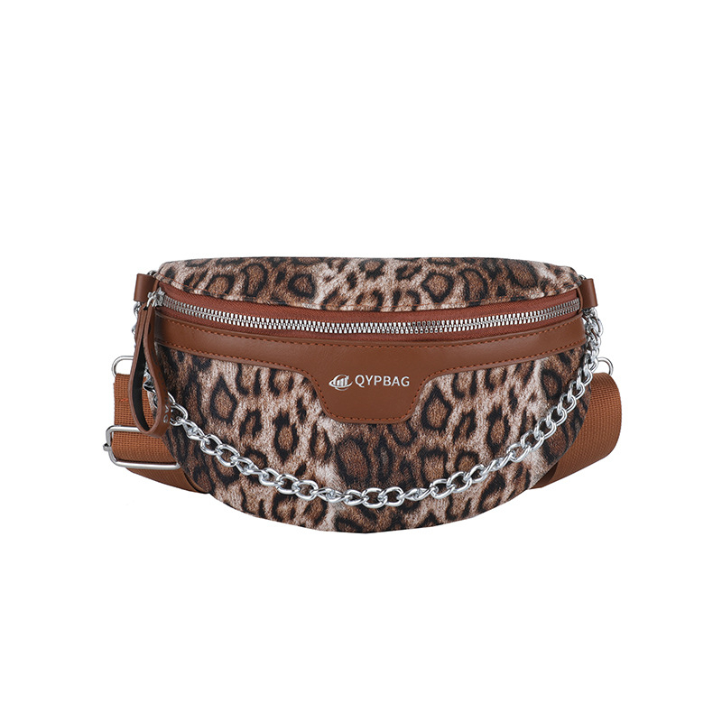 Ženska torba s leopard printom, crossbody/ preko ramena, casual retro stil, PU koža