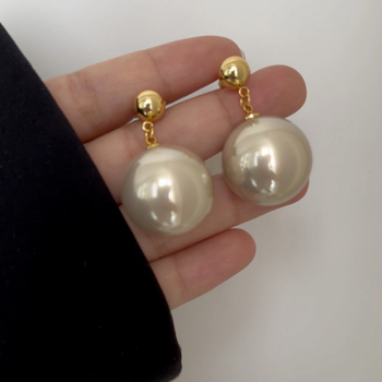 Pozlaćene srebrne naušnice s perlama, francuski retro stil, elegantno za žene