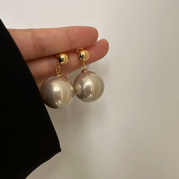 Pozlaćene srebrne naušnice s perlama, francuski retro stil, elegantno za žene