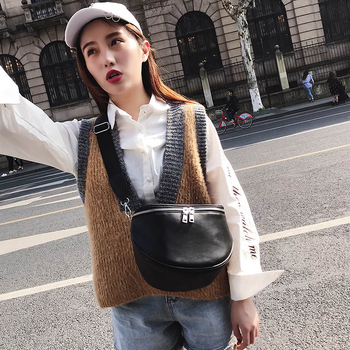 Ženska torbica za pojas s velikim kapacitetom, jednobojna korejskog stila, preko ramena crossbody torba, sedlovni dizajn, Harajuku inspirirana torbica za prsa