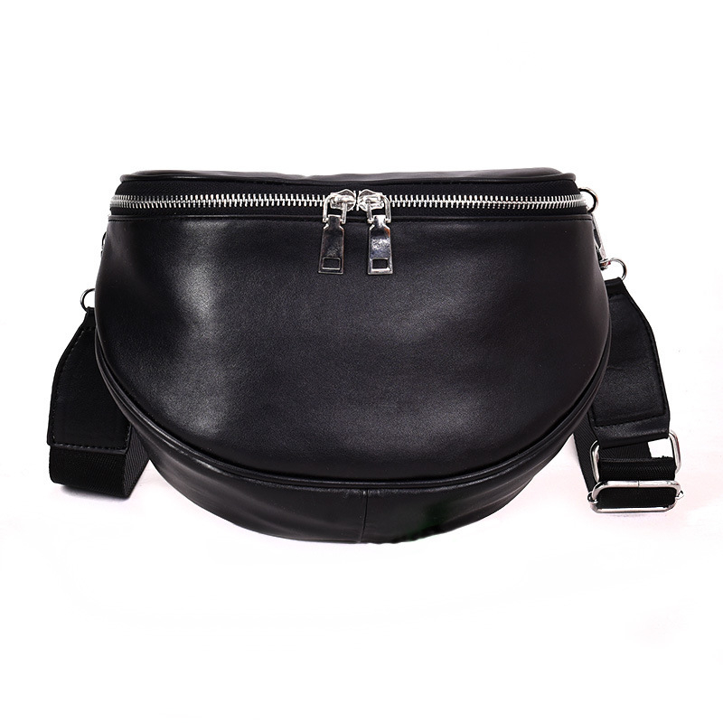 Ženska torbica za pojas s velikim kapacitetom, jednobojna korejskog stila, preko ramena crossbody torba, sedlovni dizajn, Harajuku inspirirana torbica za prsa