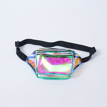 Ljetna unisex torba za pojas s laserskim efektom – višenamjenska torba preko ramena/pojasom, zatvarač, PVC vanjska površina