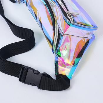 Ljetna unisex torba za pojas s laserskim efektom – višenamjenska torba preko ramena/pojasom, zatvarač, PVC vanjska površina