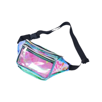 Ljetna unisex torba za pojas s laserskim efektom – višenamjenska torba preko ramena/pojasom, zatvarač, PVC vanjska površina