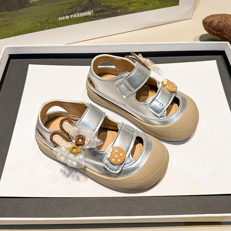 Unisex dječje sandale s Velcro zatvaračem, prozračne, casual, Birkenstock-stil, ljeto 2025