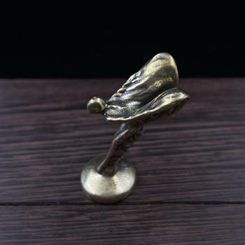 Mosadzna retro mala zlatna figurica – trofej, memorijalni kup i medalja
