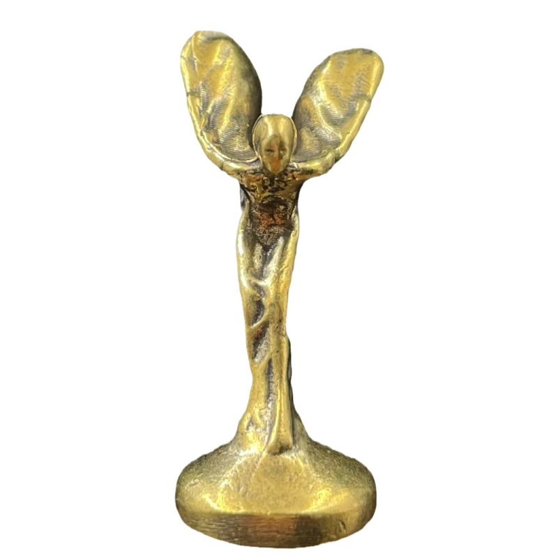 Mosadzna retro mala zlatna figurica – trofej, memorijalni kup i medalja