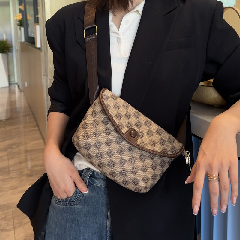 Premium tiskana ženska mini torbica, crossbody stil za pojas i prsni dio, svestrana jesenska torba