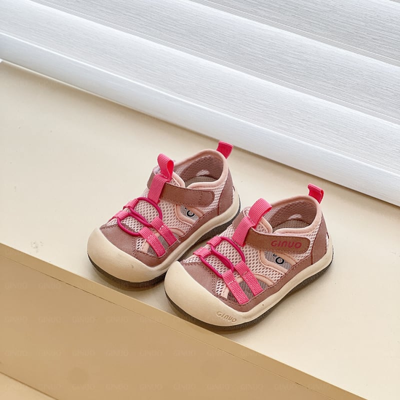 Veličina 16–25, Ljetne unisex dječje sandale s zatvorenim prstom, mekana potplata, Velcro zatvaranje, prozračna mikrovlakana koža