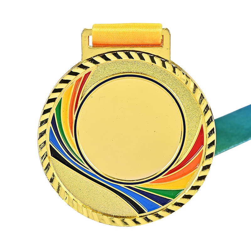 Prazna medalja od cinkovog legura s logom – ispisiva nagrada za sportska druženja i kampus natjecanja