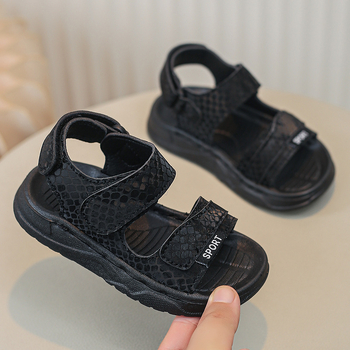 Dječje sandale za plažu za dječake, casual sportski stil, mekana gumena potplata, Velcro zatvaranje, proljeće 2025
