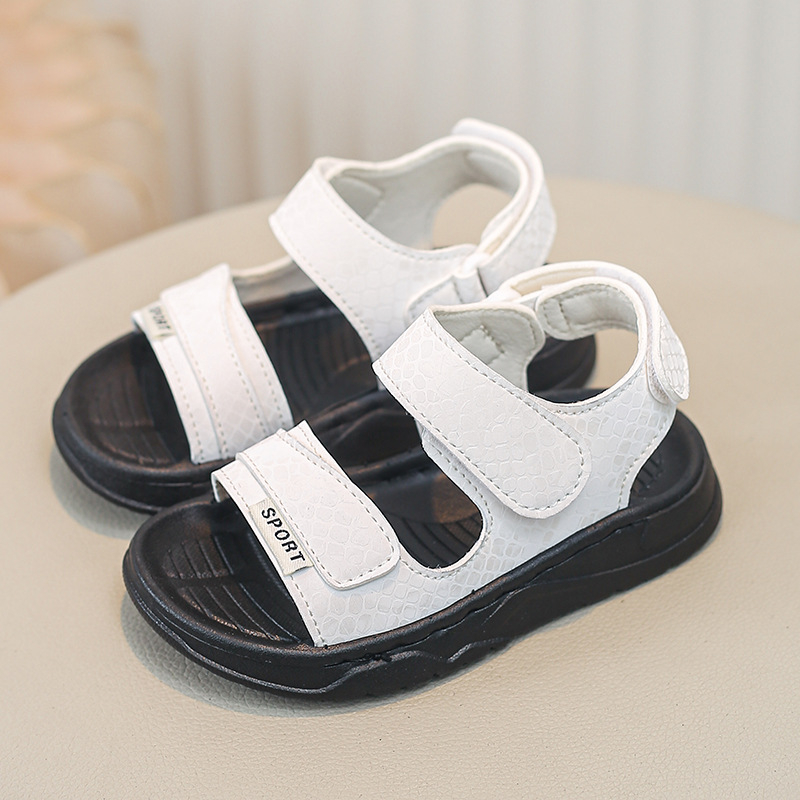 Dječje sandale za plažu za dječake, casual sportski stil, mekana gumena potplata, Velcro zatvaranje, proljeće 2025