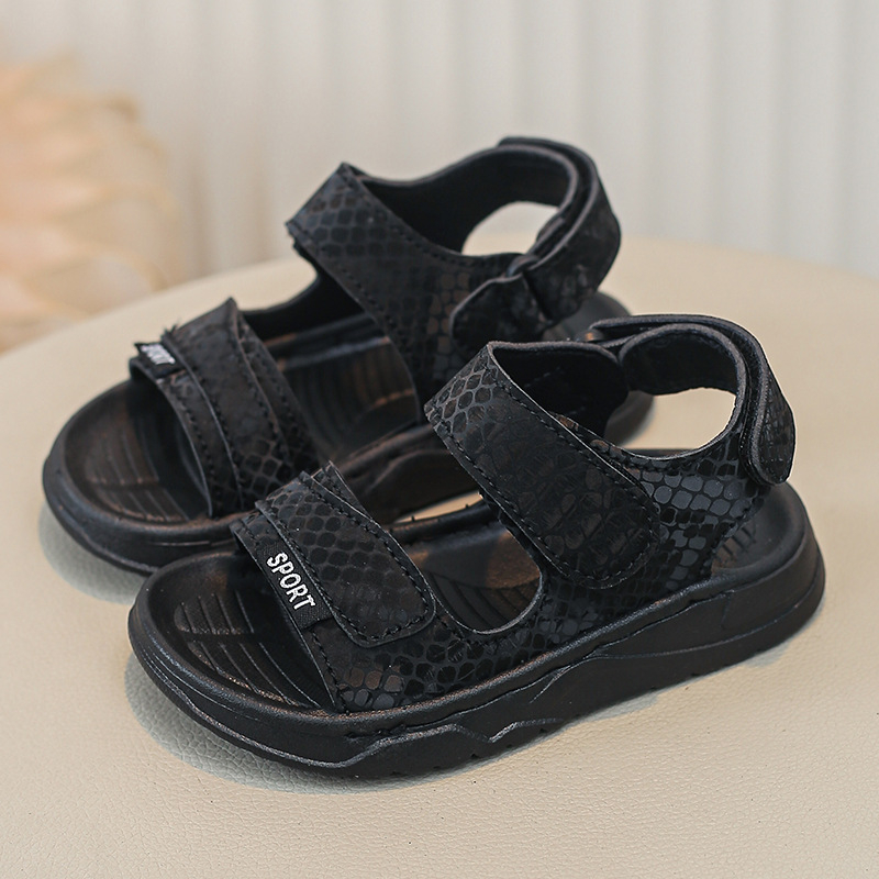 Dječje sandale za plažu za dječake, casual sportski stil, mekana gumena potplata, Velcro zatvaranje, proljeće 2025