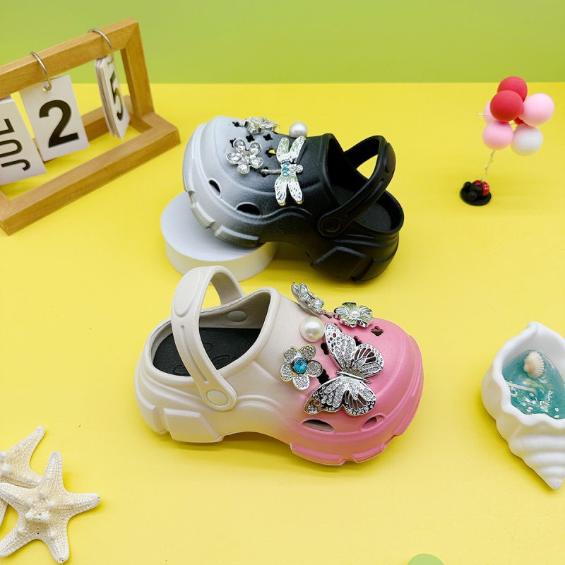 Unisex dječje papuče za plažu s EVA gornjim dijelom, motiv dragonfly i butterfly, mekana potplata, protuklizno