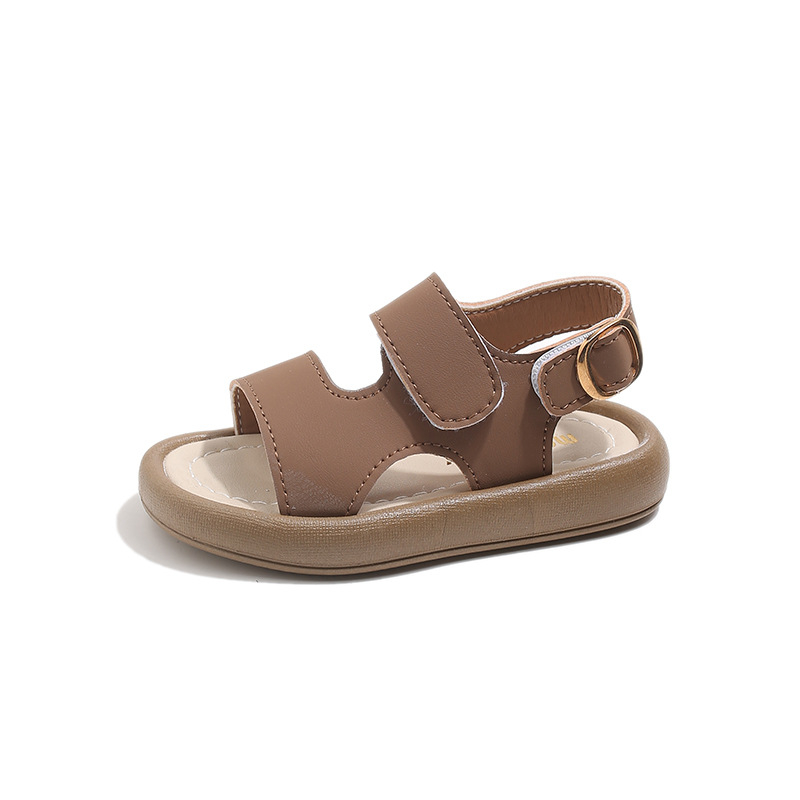 Golden Bear dječje sandale za djevojčice, otvoreni prst, plažne sandale s Velcro zatvaračem, PU gornji dio, gumeni potplat, ravna mekana potplat, ljeto 2026
