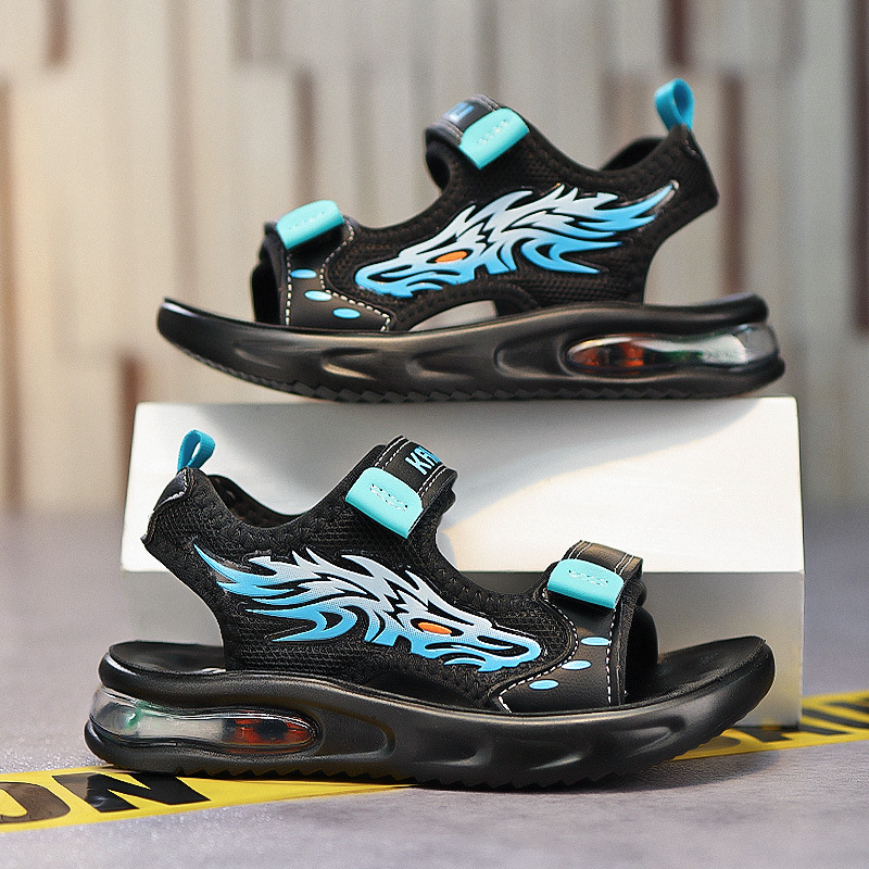 Unisex dječje sandale s zračnim jastučićem, blok boja, Shanhaijing Dragon Head, za plažu i ljeto
