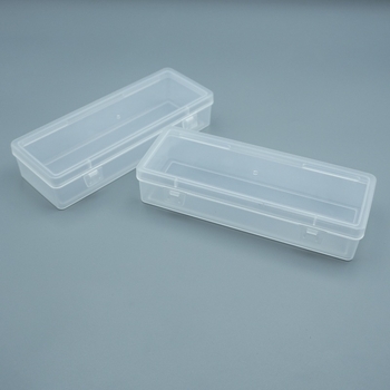 Prozirna pravokutna PP plastična kutija, 17,5 × 6,5 × 3,5 cm, za olovke, školski pribor, hardverske dijelove i alati za manikuru