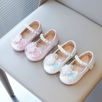 2026 nove slatke cipele s kristalima od PU za bebe i djevojčice, cipele princeze s rhinestones, sjajne s Velcro zatvaračem