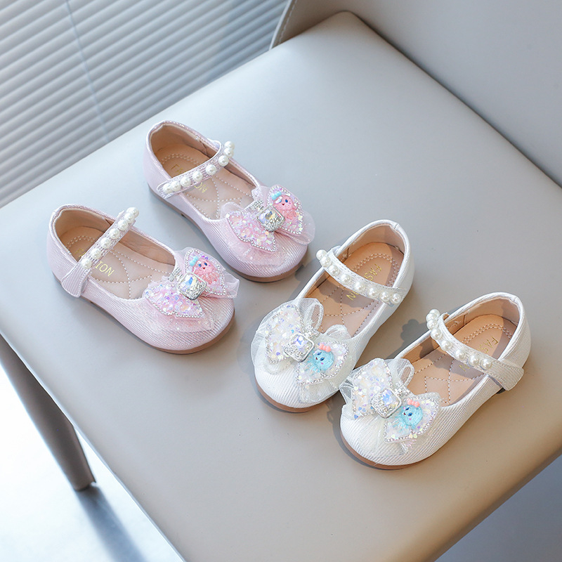 2026 nove slatke cipele s kristalima od PU za bebe i djevojčice, cipele princeze s rhinestones, sjajne s Velcro zatvaračem