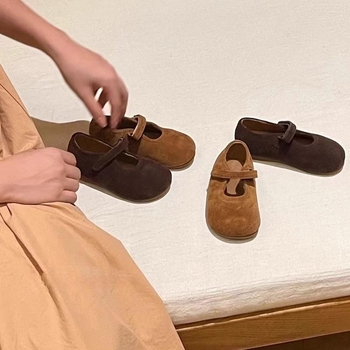 Dječje cipele princeze s mekim potplatom za proljeće i jesen, cipele za djevojčice s Velcro zatvaranjem, umjetna koža s izvezenim ukrasom, korejski stil