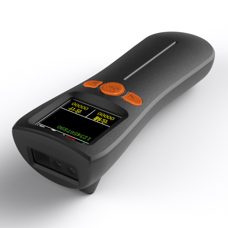Φορητός μίνι σαρωτής Bluetooth για κωδικούς 1D/2D, με μεγάλη οθόνη και αποθήκευση