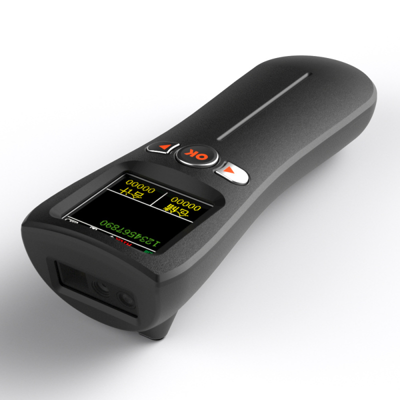 Φορητός μίνι σαρωτής Bluetooth για κωδικούς 1D/2D, με μεγάλη οθόνη και αποθήκευση