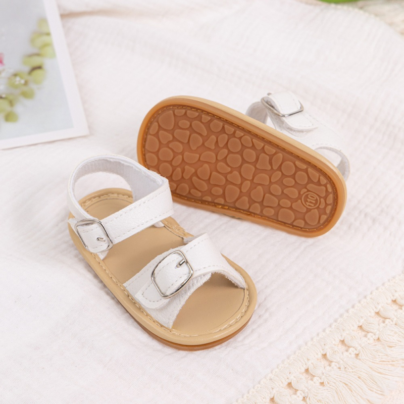 Unisex dječje sandale s gumom na đenu, dvostruki Velcro kaišići, protuklizne za prve korake