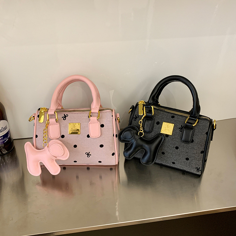 Ženska mala torbica s točkicama, crossbody preko ramena, jesen-zima casual stil