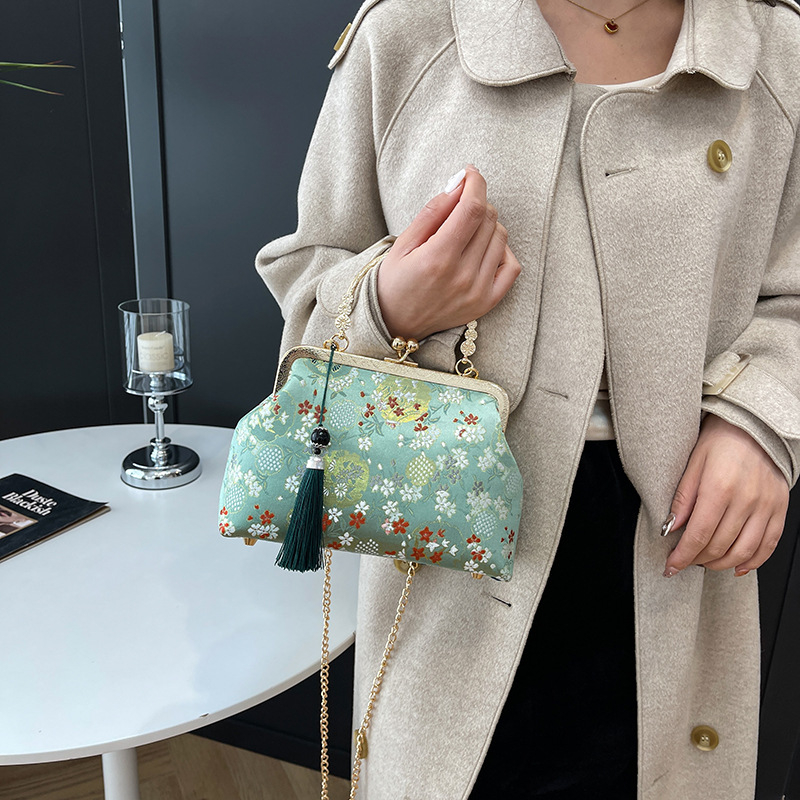 Večernja torbica s ručkom, preko ramena i crossbody stilom, inspirirana cheongsamom, ženska darovna torbica