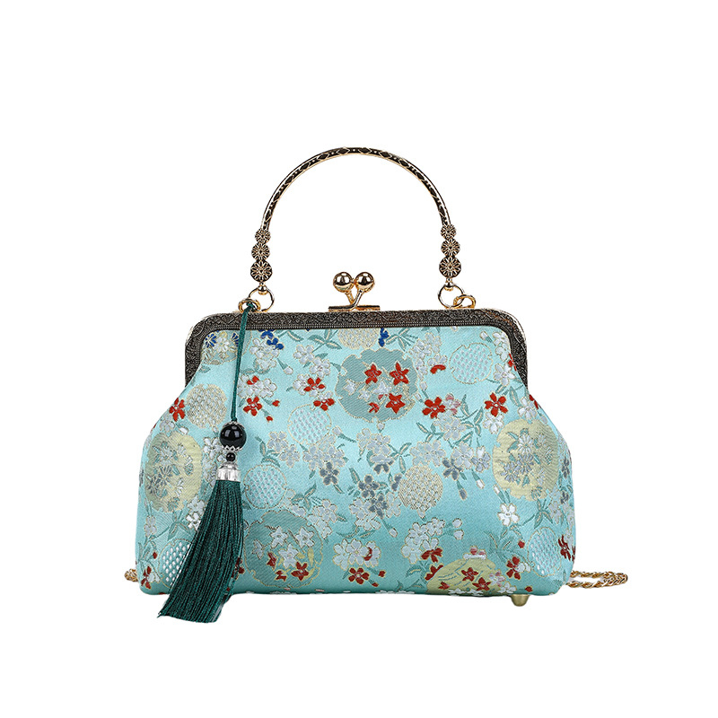 Večernja torbica s ručkom, preko ramena i crossbody stilom, inspirirana cheongsamom, ženska darovna torbica