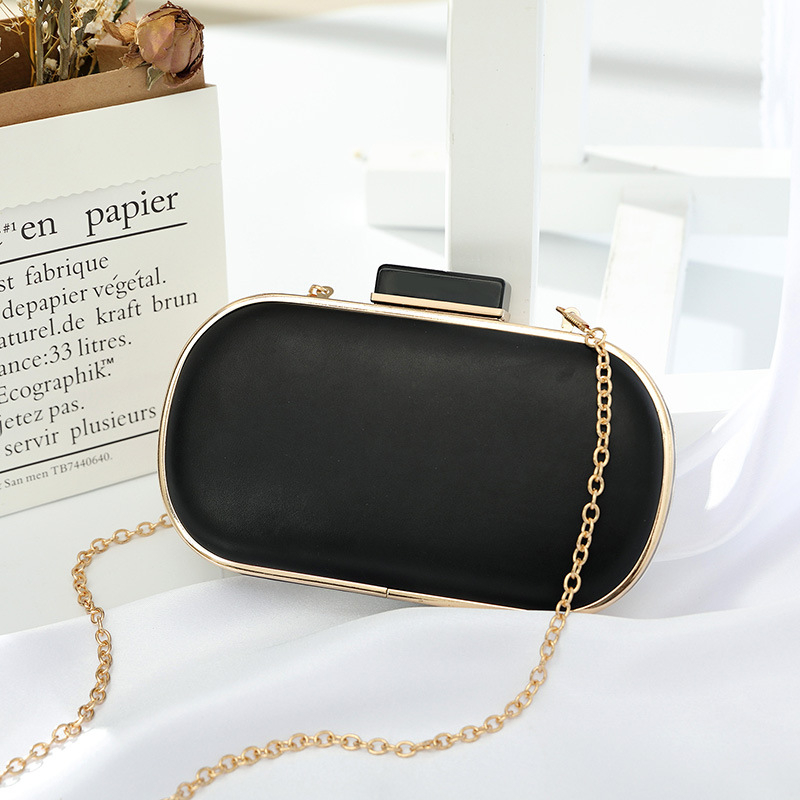 Večernja clutch torbica s lančanim remenom, leptir motiv, PU materijal