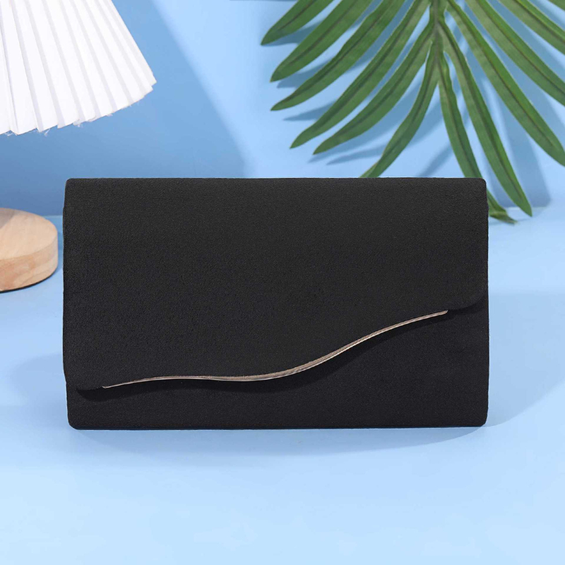 Ženska večernja torbica s lancem – blještav party clutch