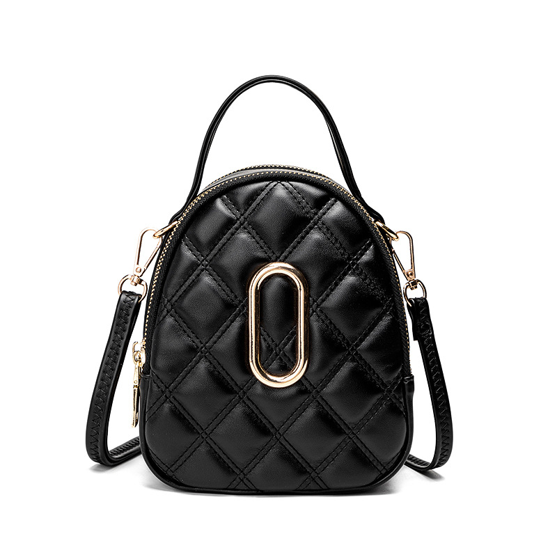 2026 novi model: crossbody mala okrugla torbica, korejskog stila, s rombo šavom, tri odjeljka za telefon