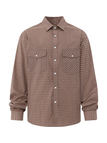 MYQ muška karirana košulja s dugim rukavima, širokog kroja za proljeće, casual, korejski retro stil