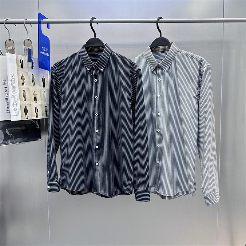Muška košulja s prugom, slim fit, poslovno casual stil