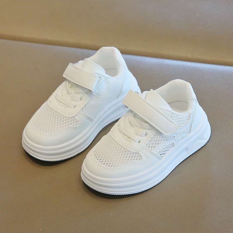 Dječje bijele tenisice s mrežastim gornjim dijelom i mekim potplatom, proljeće-ljeto, unisex