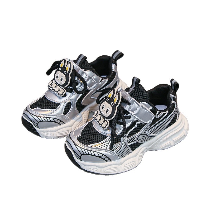 2026 есенен модел в корейски стил, леки обувки dad shoes за деца, Loubabu, карикатурен принт, двойна мрежа, дишащи